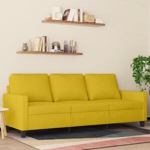 Sofa 3-osobowa, Å¼Ã³Åty, 180 cm, tapicerowana aksamitem