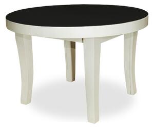 Stół okrągły rozkładany Kloze 100 + 40 cm z czarnym blatem