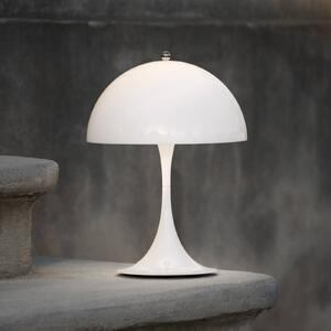 Louis Poulsen Lampa stołowa LED Panthella 250, możliwość ściemniania, biały / opal, salon / jadalnia, tworzywo sztuczne, nowoczesny
