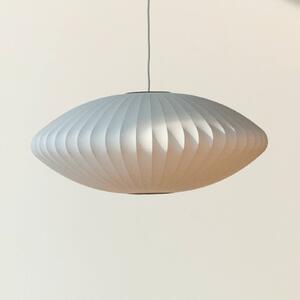 HAY Lampa wisząca designerska Nelson Saucer Bubble, możliwość ściemniania, biały / opal, salon / jadalnia, tworzywo sztuczne, design