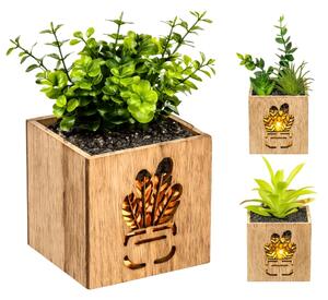 Sztuczna roślina w doniczce z oświetleniem LED 7,5x15 cm