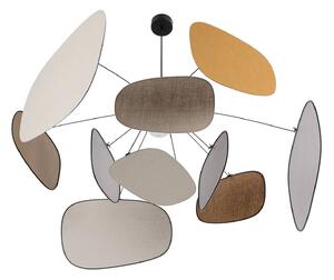 MARKET SET Lampa wisząca Screen 70's, możliwość ściemniania, multikolor, salon / jadalnia, tkanina / materiał / jedwab, design