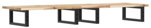 PÃ³Åka Åcienna pod umywalkÄ, stal i lite drewno akacjowe