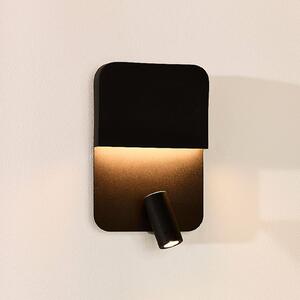 Lucide Kinkiet LED Boxer, czarny, salon / jadalnia, metal, nowoczesny