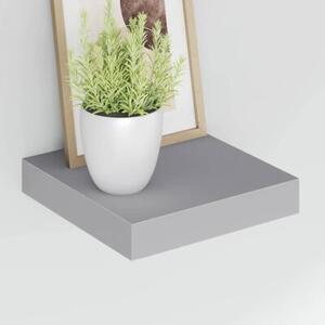Półki ścienne, 4 szt., szare, 23 x 23,5 x 3,8 cm, mdf