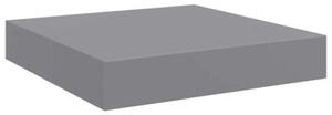 Półki ścienne, 4 szt., szare, 23 x 23,5 x 3,8 cm, mdf