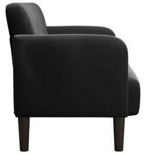 Sofa dwuosobowa czarna 109 cm aksamitna