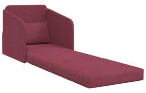 Sofa bed czerwone wino 65 x 80 x 83 cm tkanina