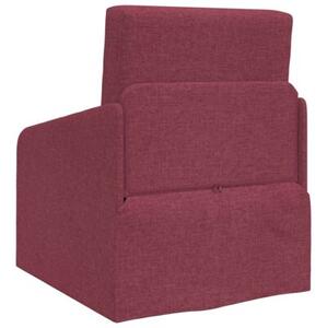 Sofa bed czerwone wino 65 x 80 x 83 cm tkanina