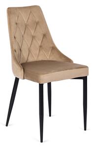 Beżowe eleganckie pikowane krzesło - Ziso