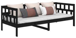 Czarne łóżko dzienne drewniane 90x200 - Sonja 4X