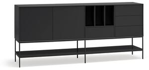 Czarna komoda 220x98x45 cm Platt – Teulat