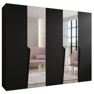 Szafa uchylna otwierana Piano 2 250 wys. 202 cm czarny + u. czarny