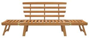 Ławka ogrodowa, 2-w-1, 190 cm, lite drewno akacjowe