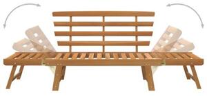 Ławka ogrodowa, 2-w-1, 190 cm, lite drewno akacjowe