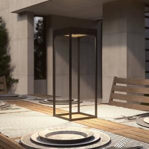 Lampa solarna LED Lynzy, 58cm, czarna, metal, IP65 Lynzy Lucande, możliwość ściemniania, czarny, aluminium, nowoczesny