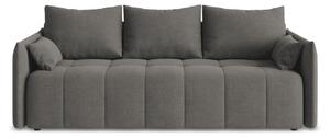 Ciemnoszara rozkładana/ze schowkiem sofa 225 cm Moku – Makamii