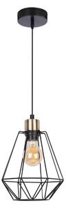 Czarna metalowa lampa wisząca ø 19 cm Primo – Candellux Lighting