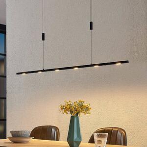Lampa wisząca Stakato Lucande, możliwość ściemniania, czarny, salon / jadalnia, metal, nowoczesny