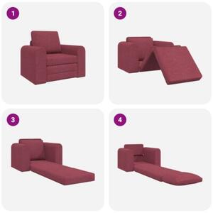 Sofa bed czerwone wino 98 x 71 x 83 cm tkanina