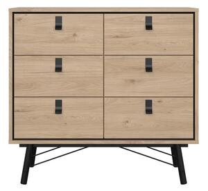 Niska komoda w dekorze dębu 102x99 cm Ry – Tvilum