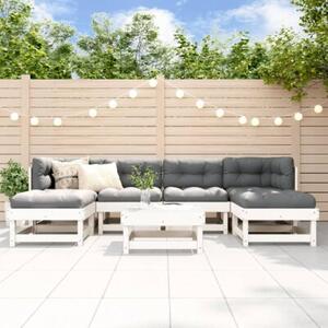 Zestaw Mebli Ogrodowych Komplet Wypoczynkowy 7-Częściowy Drewno Na Taras Balkon Ogród
