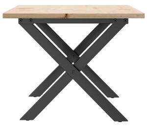 Stolik kawowy z nogami w kształcie litery x, 80x50x40 cm