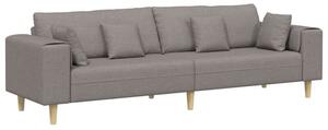 Sofa 4-osobowa w ciemnoszarym kolorze z oddychajÄ cÄ tkaninÄ i poduszkami sprÄÅ¼ynowymi