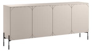 Komoda Sonatia 200 cm czterodrzwiowa - kaszmir / nogi czarne