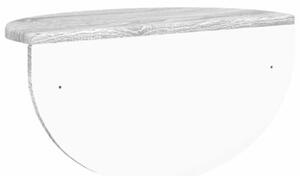 Nowoczesna szara półka ścienna z materiału drewnopochodnego - minimalistyczny design do każdego wnętrza