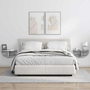 Nowoczesna szara półka ścienna z materiału drewnopochodnego - minimalistyczny design do każdego wnętrza
