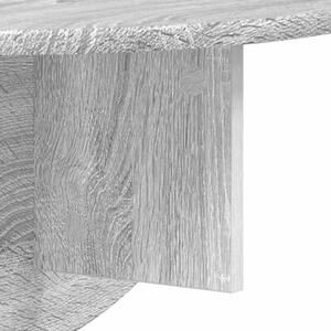 Nowoczesna szara półka ścienna z materiału drewnopochodnego - minimalistyczny design do każdego wnętrza