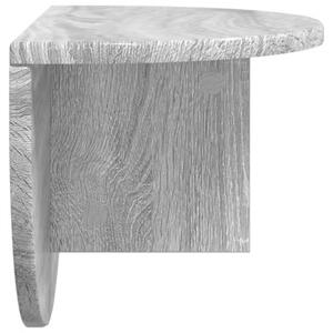 Nowoczesna szara półka ścienna z materiału drewnopochodnego - minimalistyczny design do każdego wnętrza