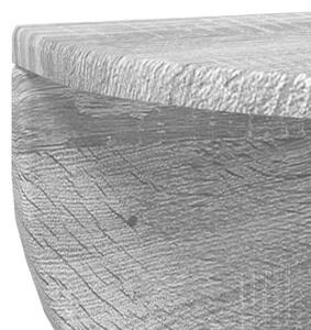 Nowoczesna szara półka ścienna z materiału drewnopochodnego - minimalistyczny design do każdego wnętrza