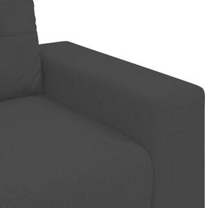 Sofa dwuosobowa, czarna, 180x77x82 cm, tkanina