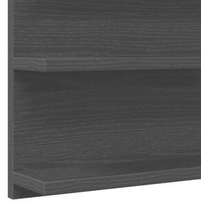 Szafka łazienkowa z lustrem czarny dąb 90x11x45 cm drewno klejone