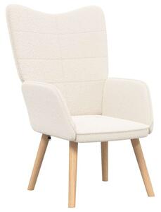 Fotel kremowy 62 x 67 x 95,5 cm tkanina sherpa