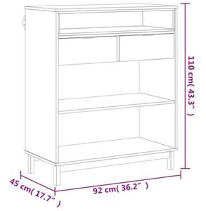 Stolik barowy flam, 92x45x110 cm, lite drewno sosnowe