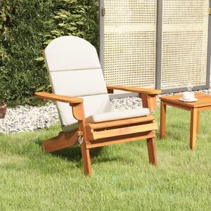 Krzesło ogrodowe Adirondack z poduszkami, lite drewno akacjowe