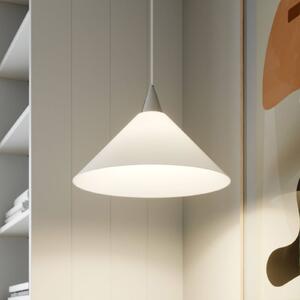 Lampa wisząca szklana Petra Lindby, możliwość ściemniania, biały / opal, kuchnia, szkło, nowoczesny