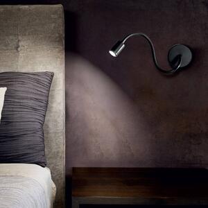 IDEAL LUX Kinkiet LED Focus, czarny, sypialnia, metal, nowoczesny