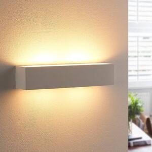 Lampa ścienna Lindby Tjada, 35 cm, biały, gips, G9, do malowania