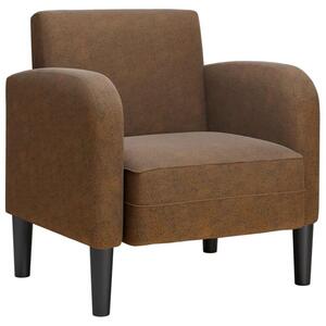 Sofa fotel z podÅokietnikami brÄ zowy 54 cm skÃ³ra ekologiczna