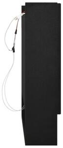 Szafka łazienkowa z lustrem i LED, czarna, 80x15x60 cm, mdf