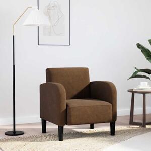 Sofa fotel z podÅokietnikami brÄ zowy 54 cm skÃ³ra ekologiczna