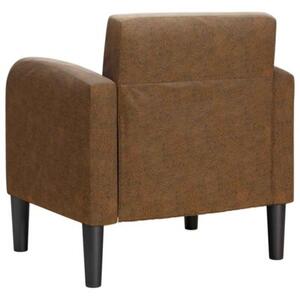 Sofa fotel z podÅokietnikami brÄ zowy 54 cm skÃ³ra ekologiczna
