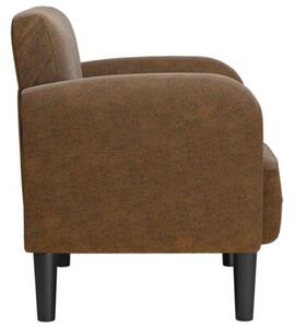 Sofa fotel z podÅokietnikami brÄ zowy 54 cm skÃ³ra ekologiczna