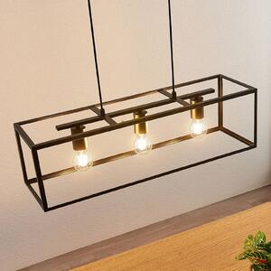Lampa wisząca Lindby Emily, 72 cm, czarna, 3-punktowa, metalowa