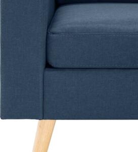 Sofa, 2-osobowa niebieska, tapicerowana tkaninÄ