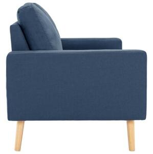 Sofa, 2-osobowa niebieska, tapicerowana tkaninÄ